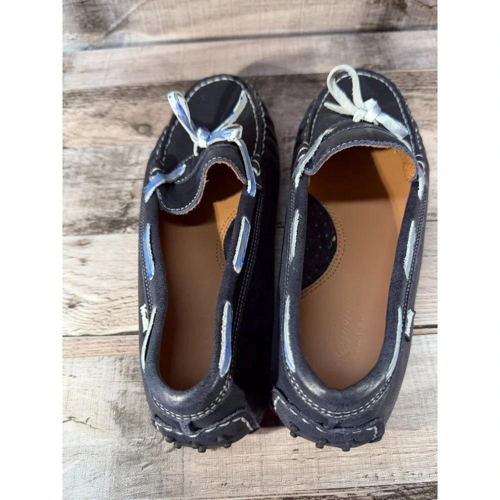 Venettini 55 Morgan Women Boat shoes Navy Shine Leather Size 35